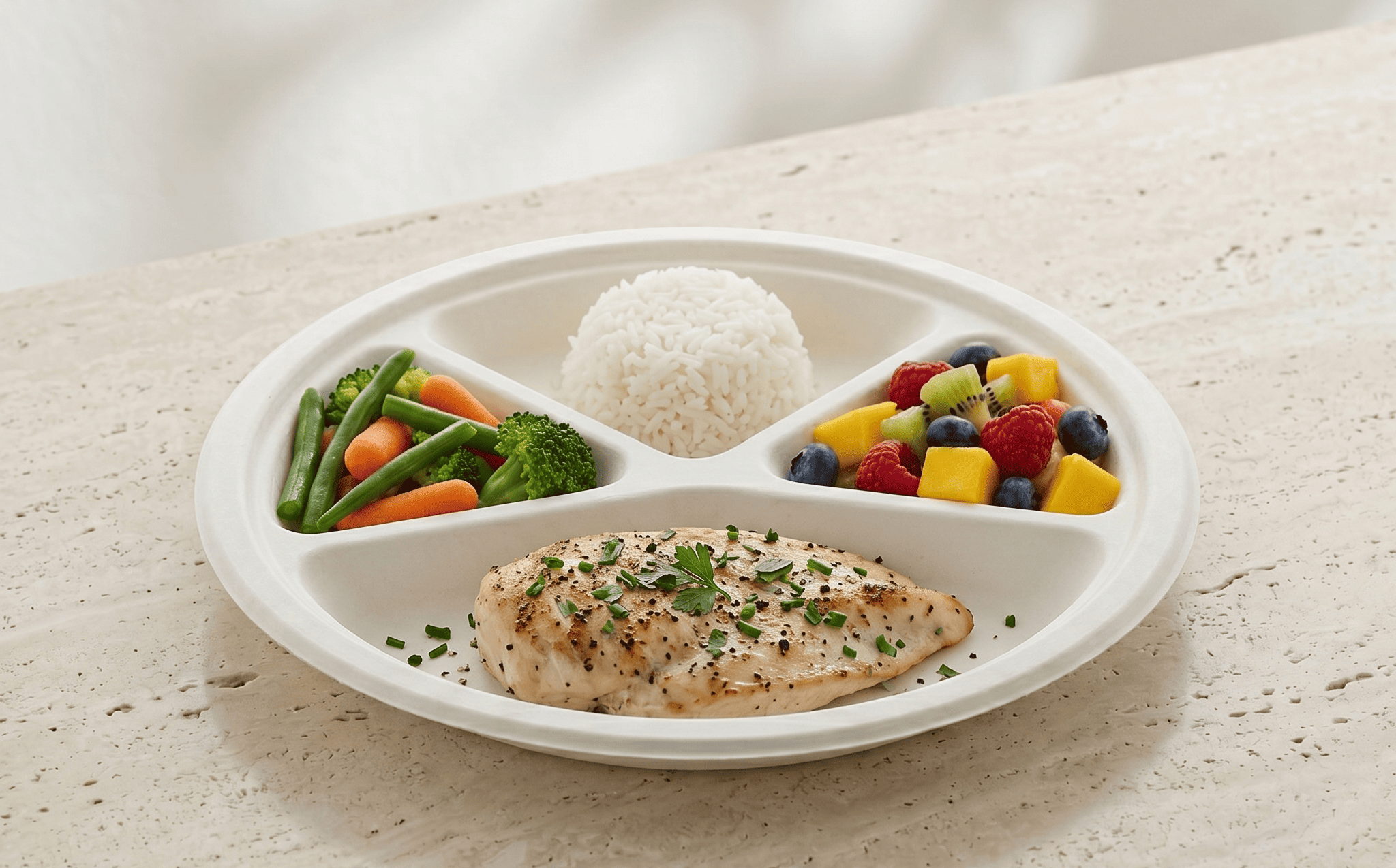 11" 4-Compartment Plate 2