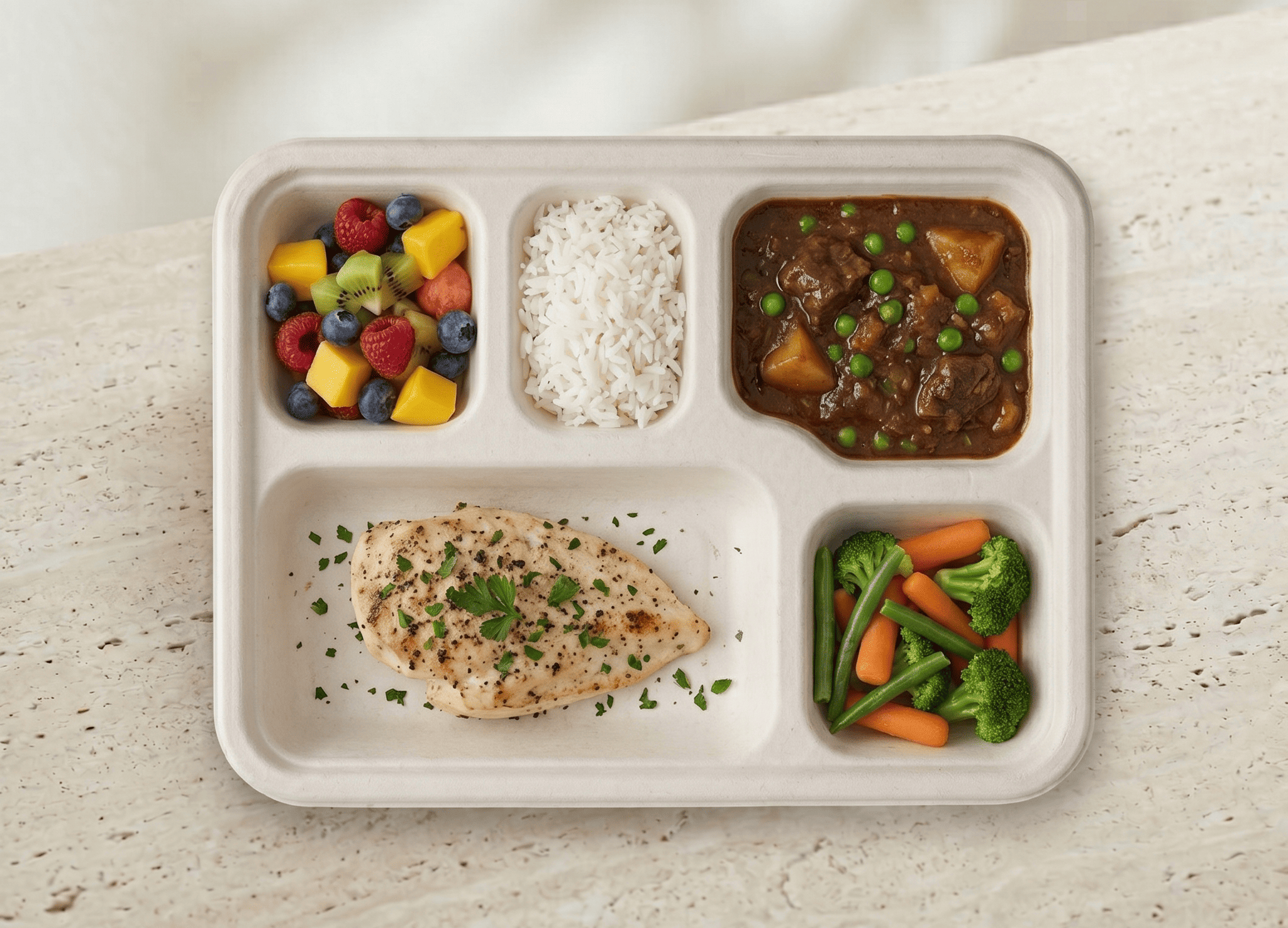 5-Compartment Meal Tray 2