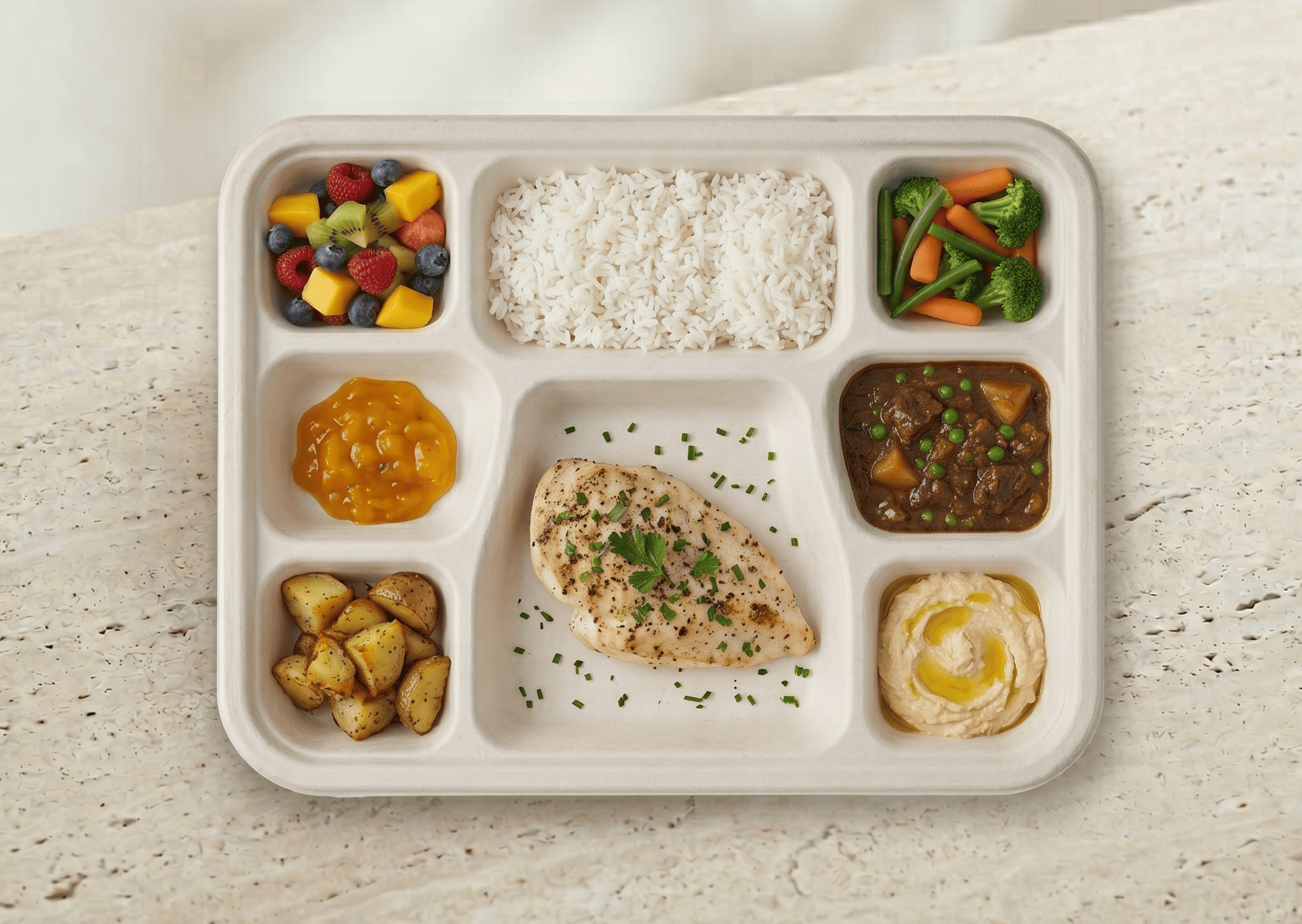 8-Compartment Meal Tray 2